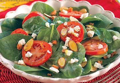 Spinach Salad with Orange Vinaigrette