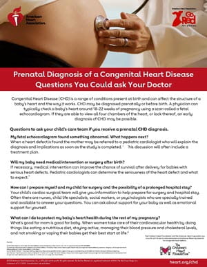 Prenatal CHD Diagnosis Questions to Ask Your Doctor