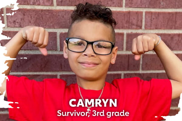 portrait of Camryn, Survivor, 3rd grade