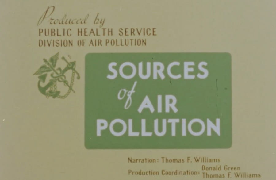 Screenshot of Sources of Air Pollution video from 1962