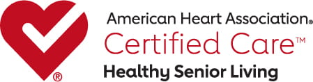 American Heart Association Certified Care Check Mark logo for Healthy Senior Living