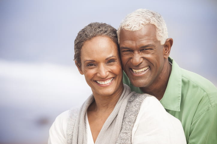 African American Couple at Beach