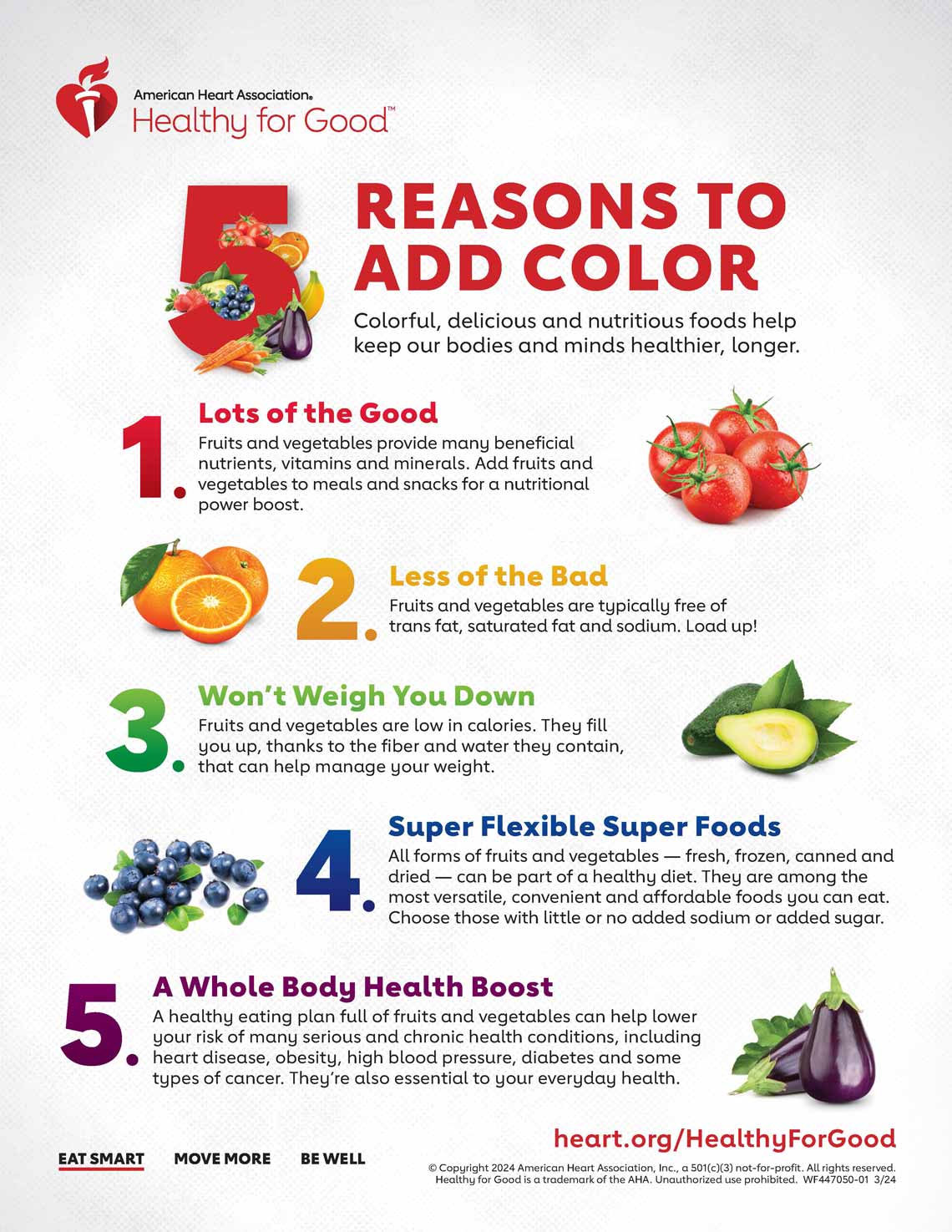 The benefits of fruits and vegetables