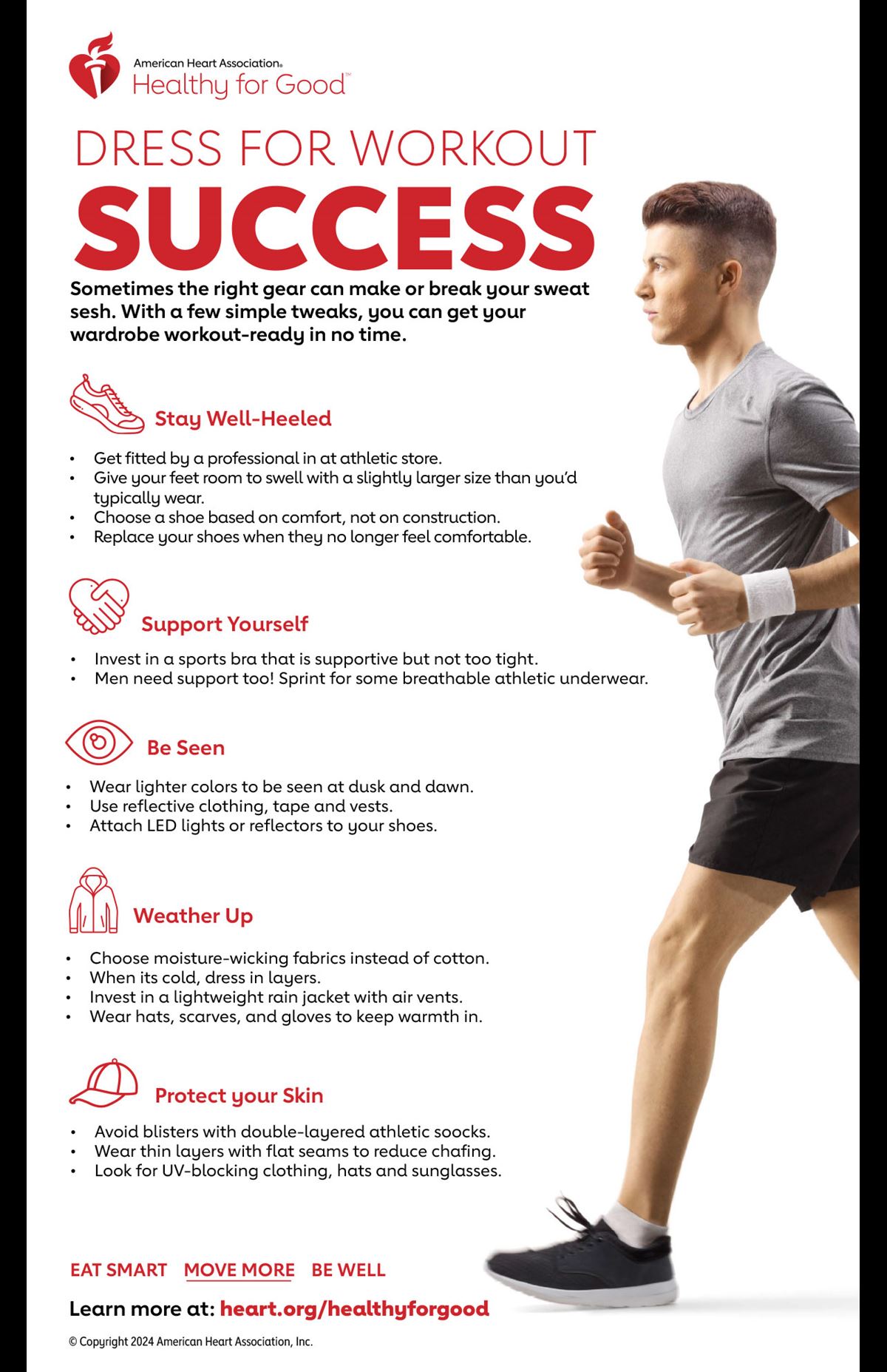 Dress for workout success infographic