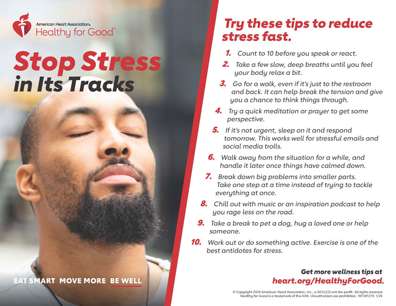 Stop stress infographic