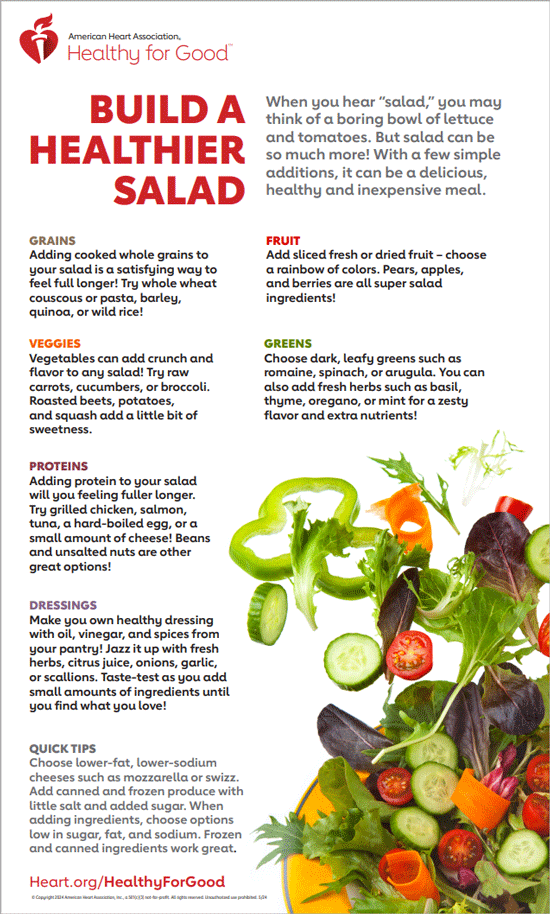 Build a Healthier Salad infographic