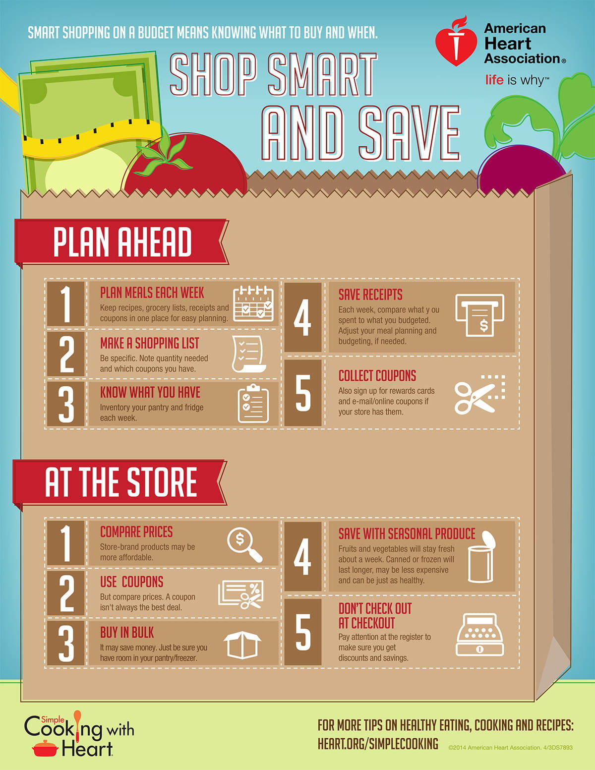 Shopping on a Budget Infographic | American Heart Association