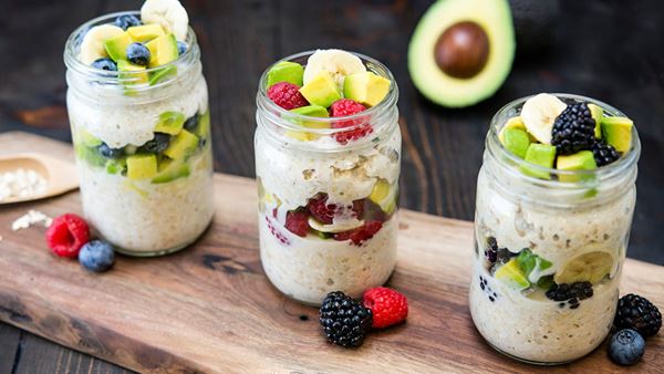 Avocado and Banana Overnight Oats