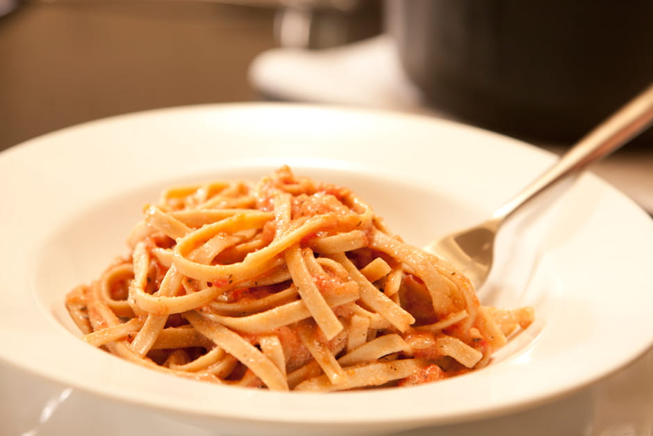 Creamy Tomato Fettuccini