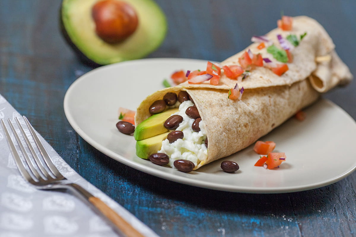 Egg, Avocado, and Black Bean Breakfast Burrito American Heart Association