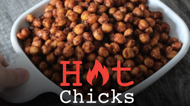 Spicy Oven Roasted Chickpeas - Hot Chicks