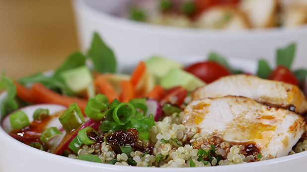 Chipotle Chicken Bowls with Cilantro Lime Quinoa