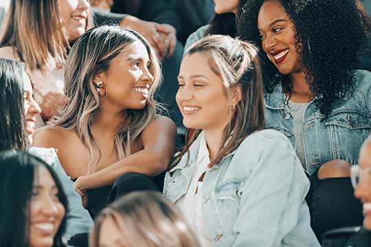 crowd of diverse women