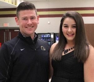Ashley Dumais with coach Sean McLaughlin.