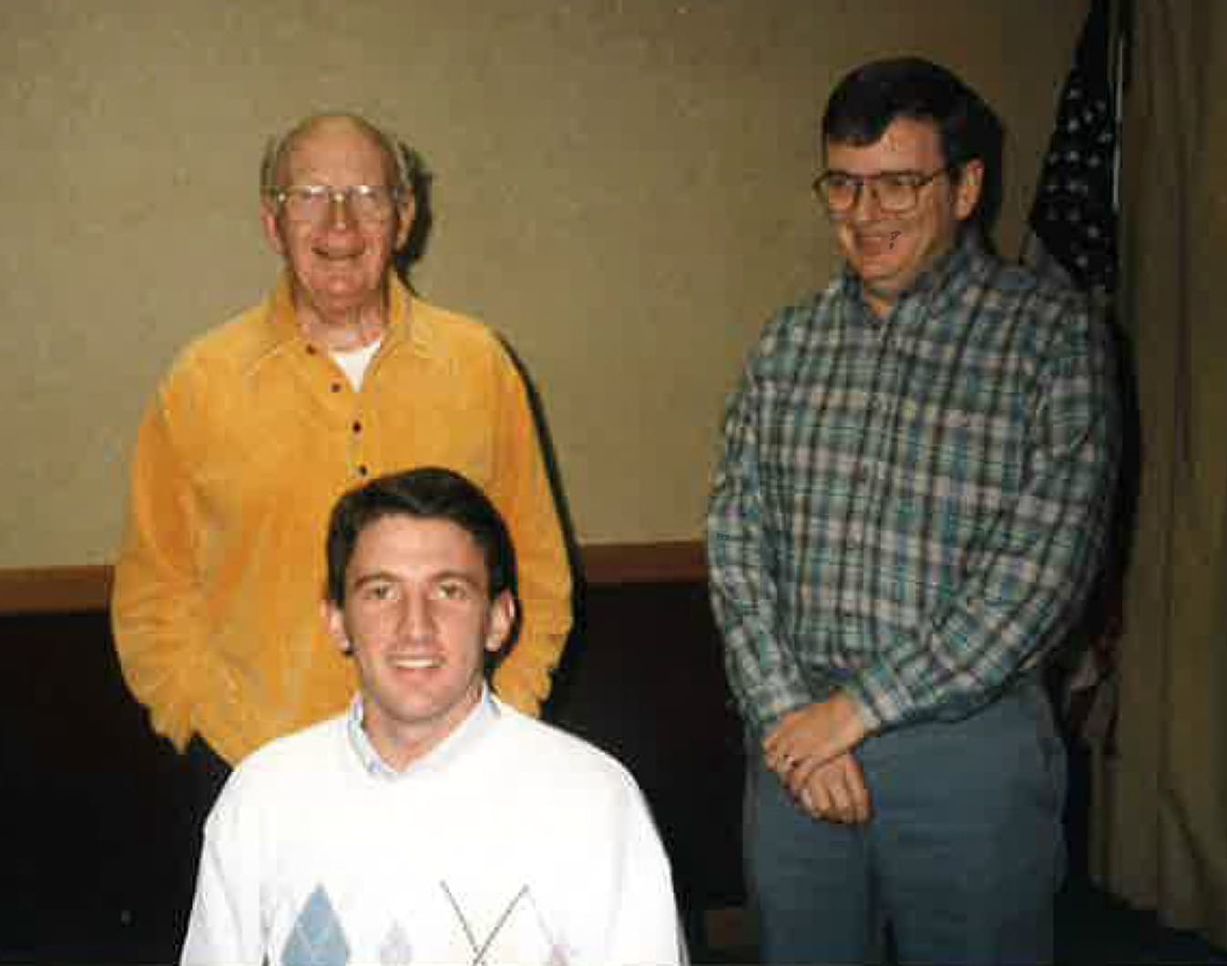 John Warner (front), with his dad and his dad’s dad.