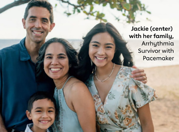 Jackie, Arrhythmia Survivor with Pacemaker and family