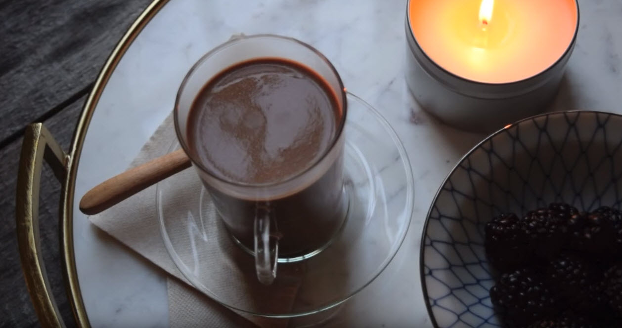 cup of cocoa on serving tray