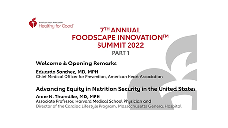 2022 Summit Advancing Equity in Nutrition Security