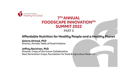 Affordable Nutrition for Healthy People and a Healthy Planet Explore Video