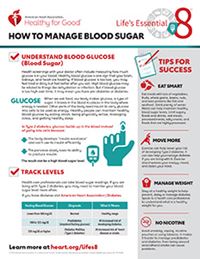 View How to manage blood sugar fact sheet PDF