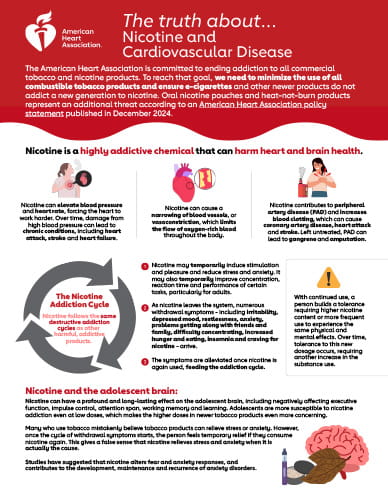 The Truth About Nicotine and Cardiovascular Disease Infographic