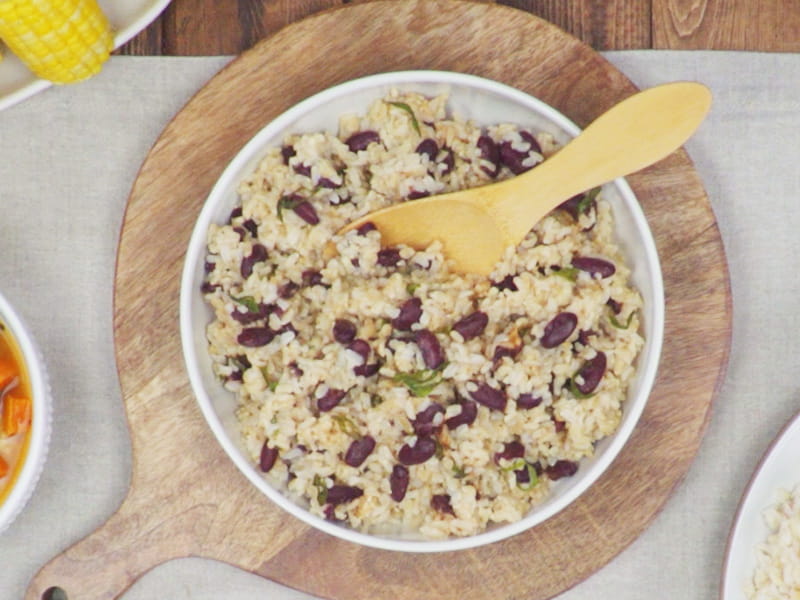 Algerian Whole Wheat Couscous Red Beans and Vegetables Algeria