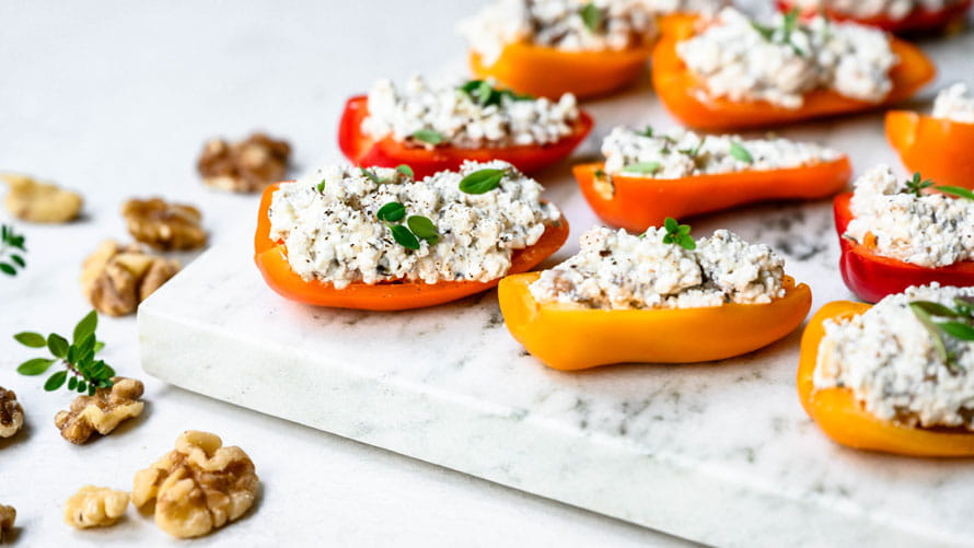 Herbed Cheese And Walnut Stuffed Mini Peppers American Heart Association herbed-cheese-and-walnut-stuffed-mini-peppers-american-heart-association