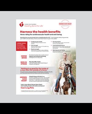 Horse riding for cardiovascular health and well-being infographic