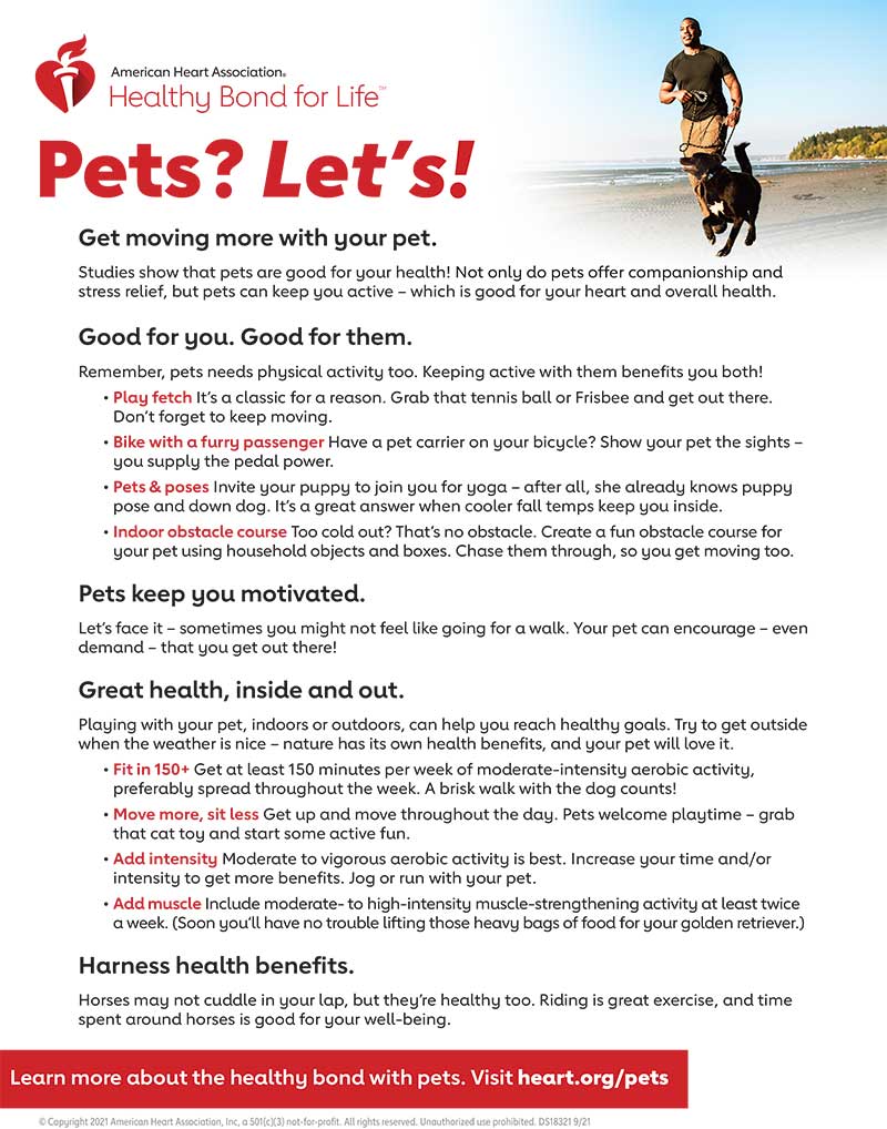 Move more with your pet infographic