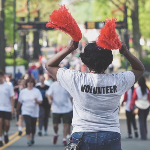 volunteer working