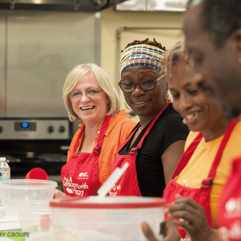 people at a cooking class