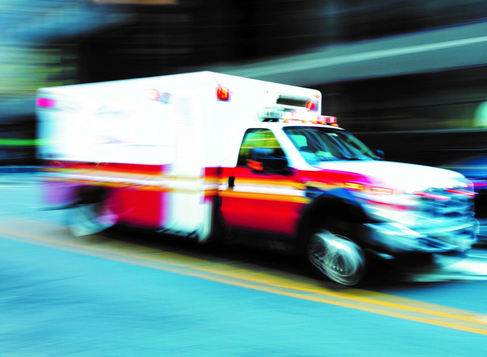 ambulance blurred
