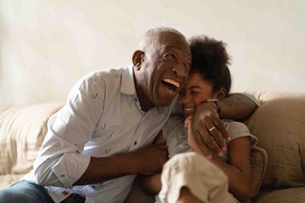 grandfather and granddaughter