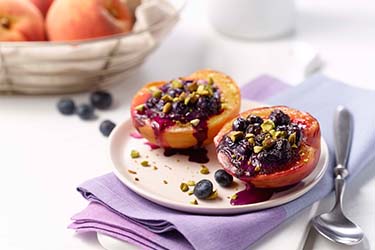 Broiled Glazed Peaches