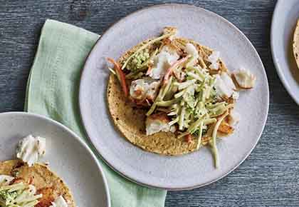 Fish Tacos with Broccoli Slaw