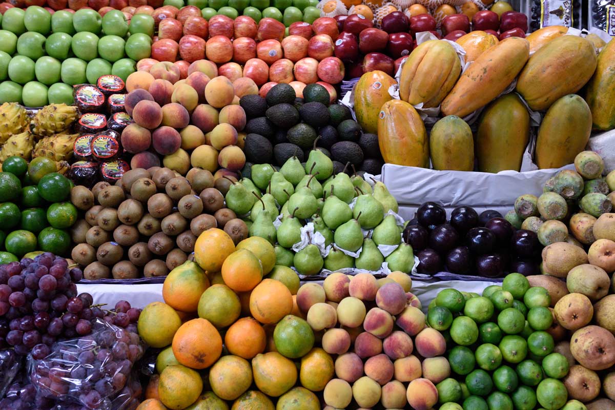 fresh produce at a market