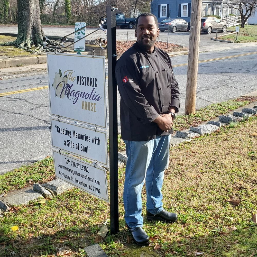Chef N'Gai by The Historic Magnolia House sign