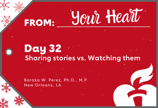 Day 32 - Sharing stories vs. Watching them