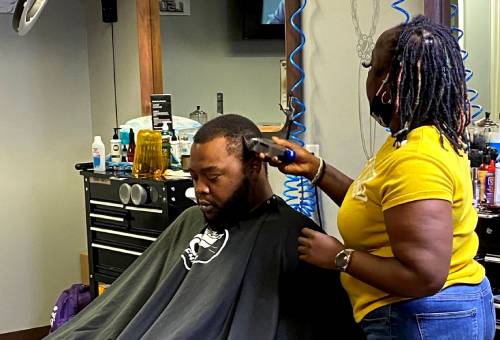 Barbershop haircut
