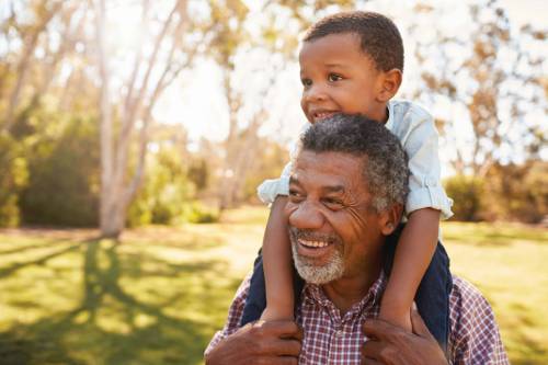 Grandfather and grandson