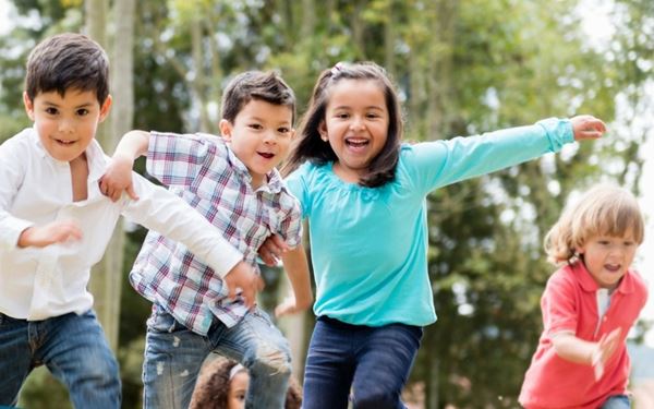 Group of kids playing outside