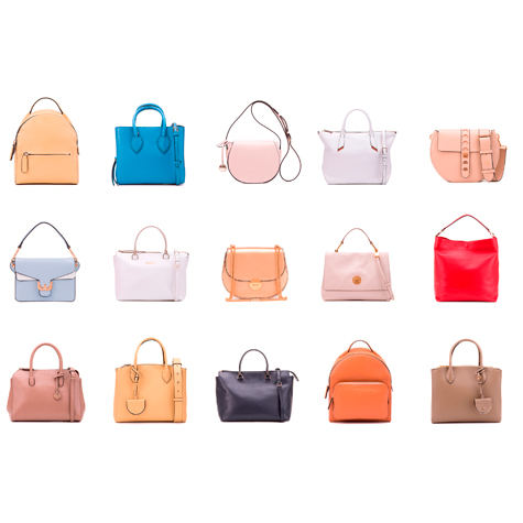 Image of multiple women's purses of different colors and variations
