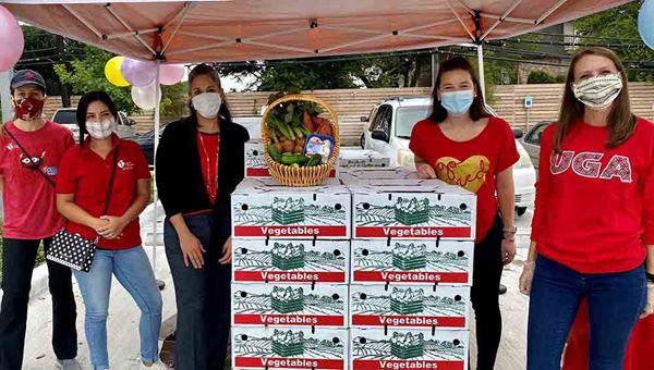 AHA Staff Volunteering at food bank