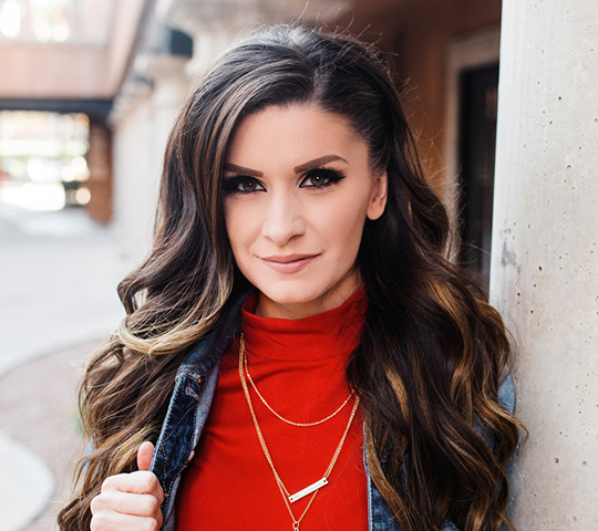 Woman in red