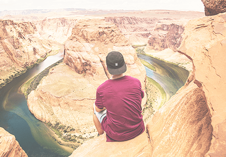 Phoenix contact image horseshoe bend Man overlooking Horseshoe bend
