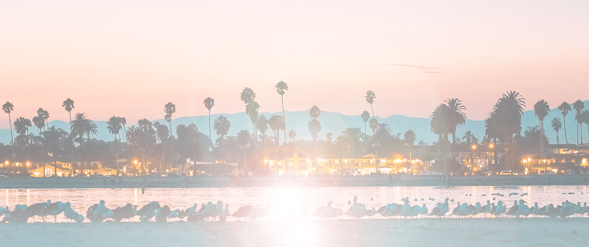 Santa Barbara header Santa Barbara coastline at sunset