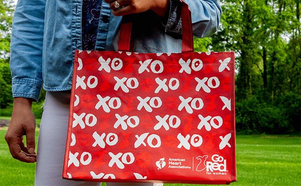 Go Red For Women laminated shopping tote Go Red For Women laminated shopping tote