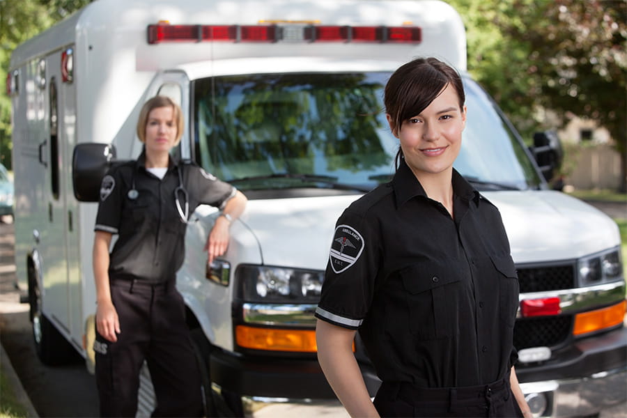 Two female EMTs