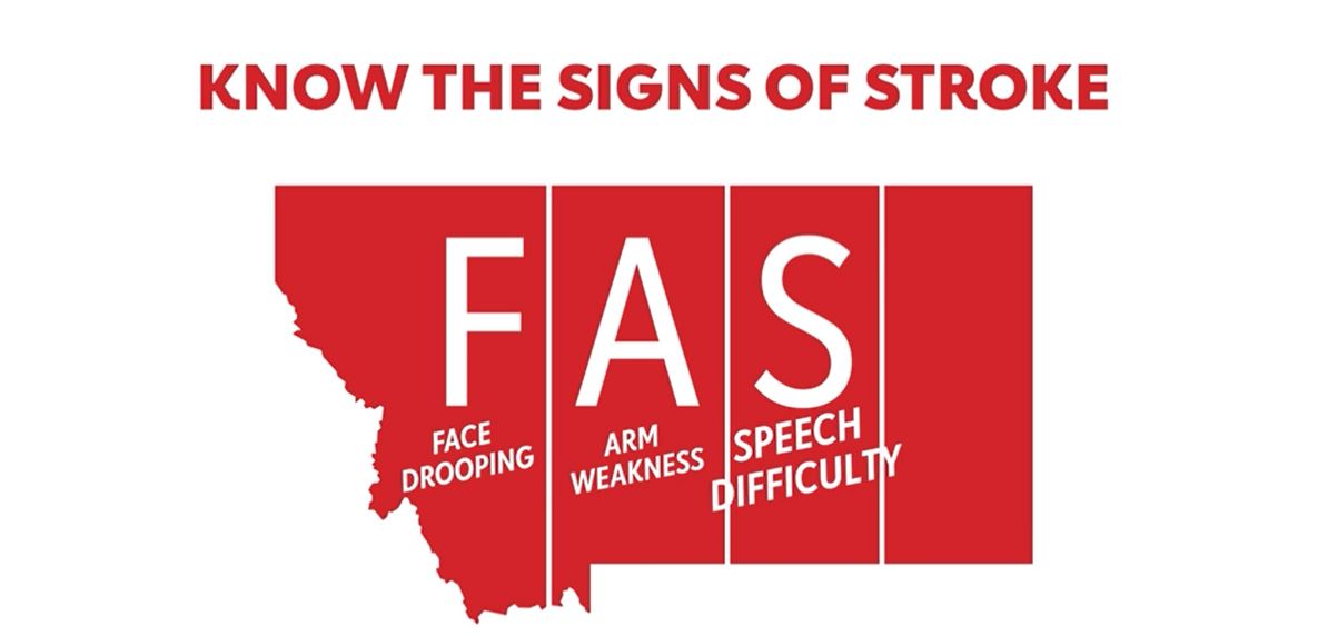 Know the signs of stroke: F - face dropping, A - arm weakness, S - slurred speech
