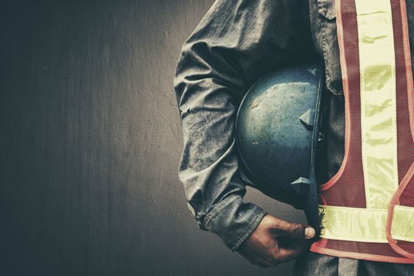 worker with helmet